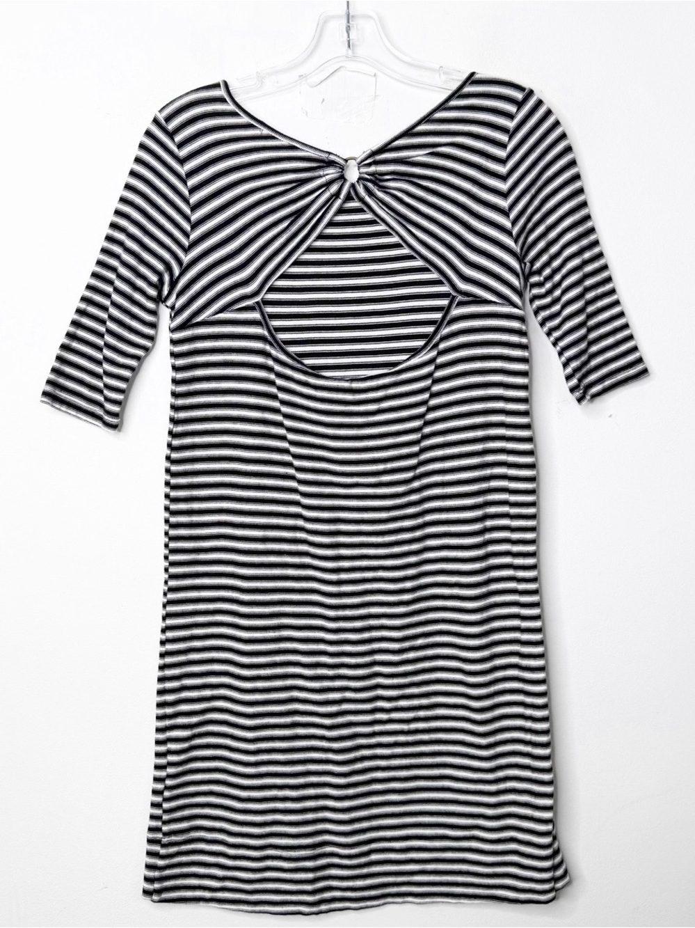 WE THE FREE PEOPLE Black and White Striped Frenchie 3/4 Sleeve Dress XS - Picture 6 of 6